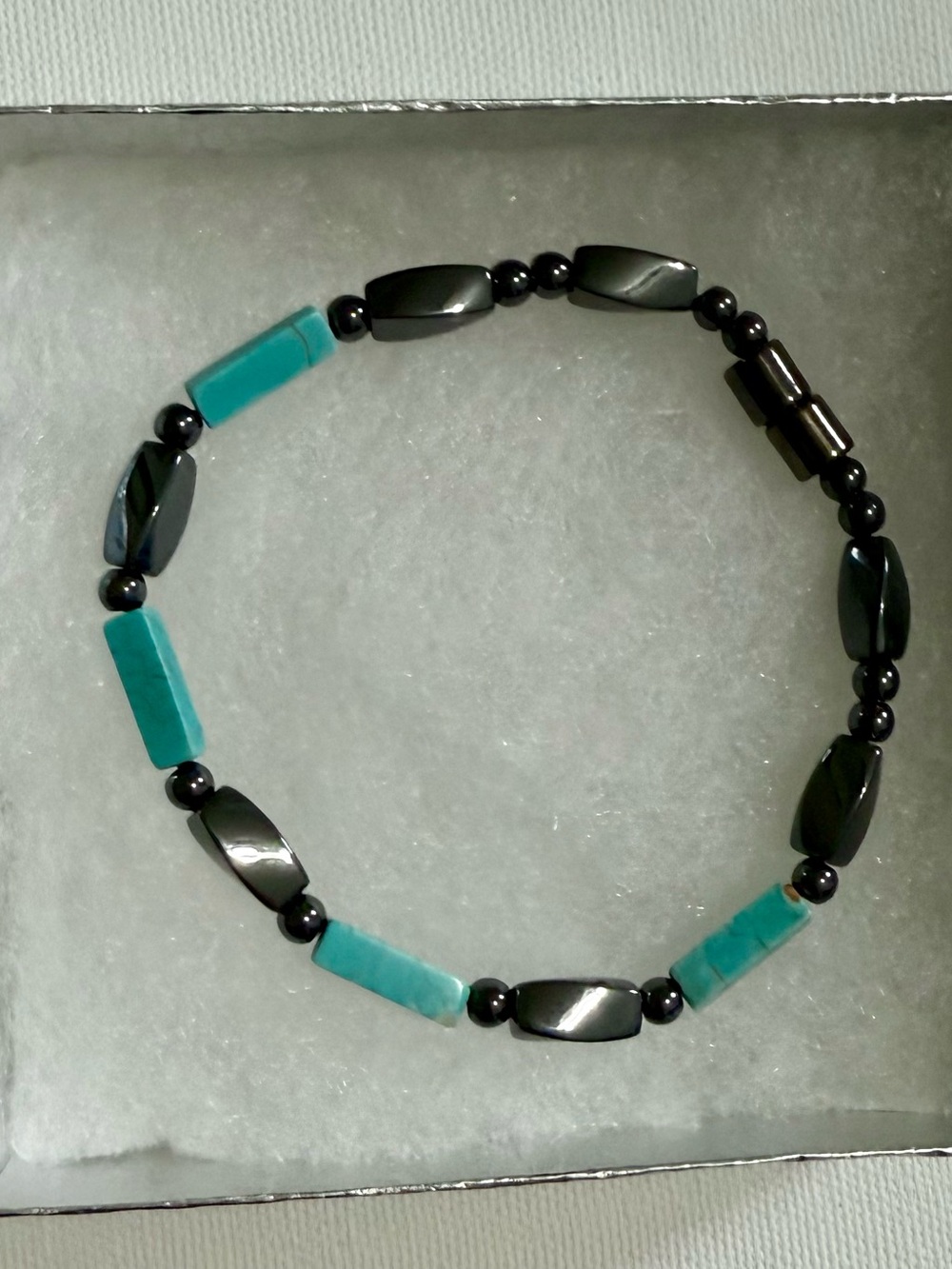 Hematite Turquoise Magnetic Bracelet New Therapy
